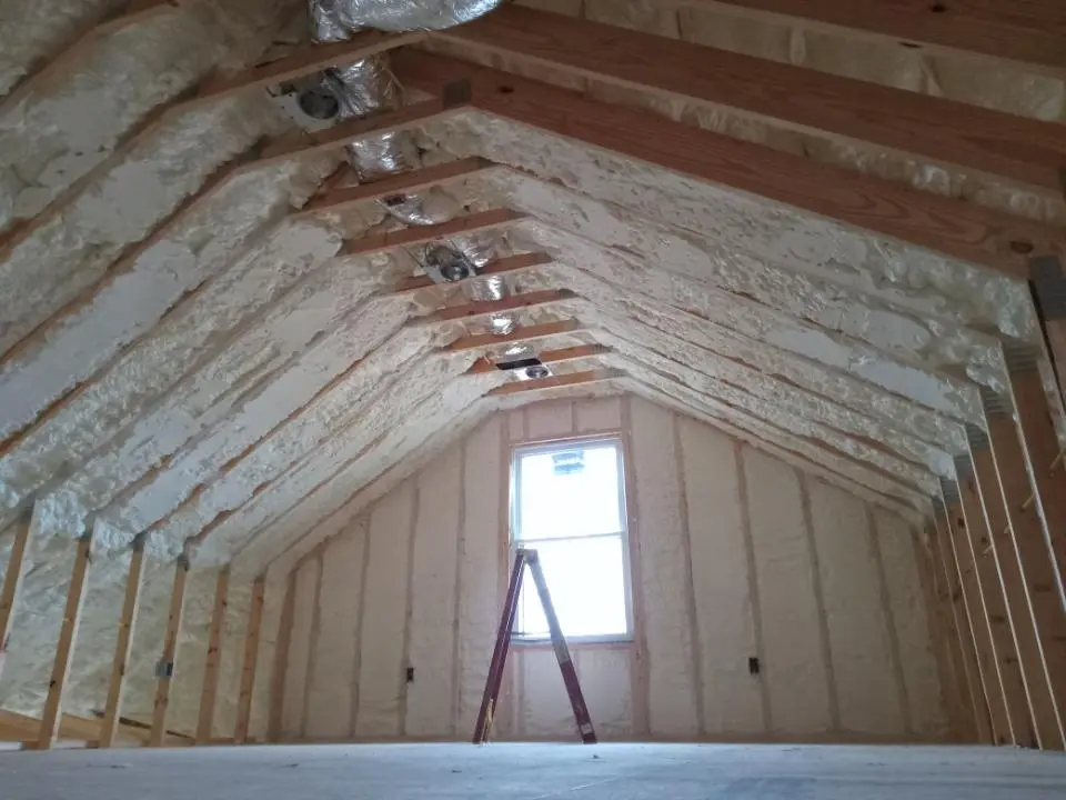 Spray foam roofing application for Crawl Space Insulation project in North Tonawanda
